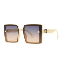 2022 new fashion oversized gradient sunglasses for women vintage square sun glasses unisex elegant shades lentes de sol mujer