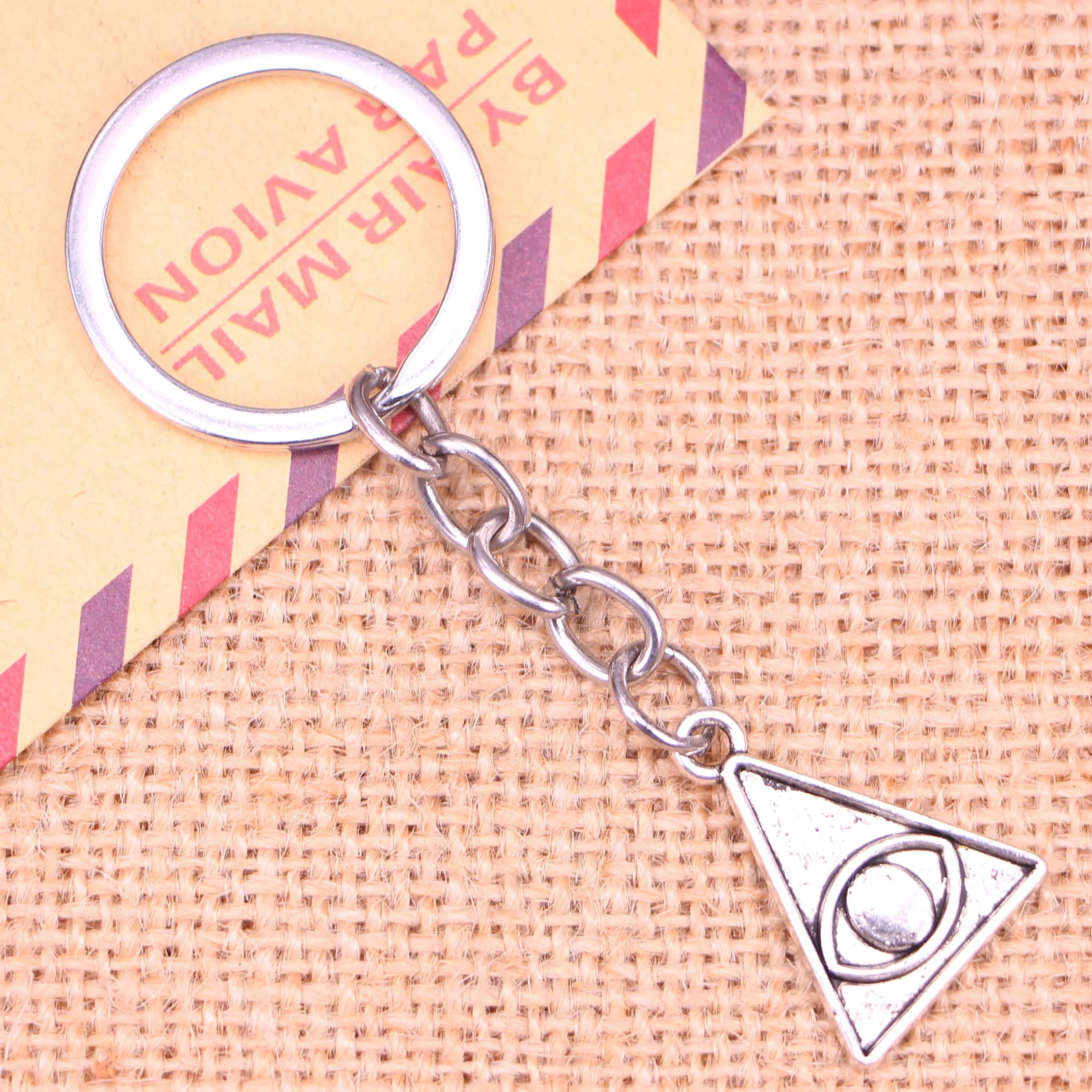 

20pcs New Fashion Keychain 24x18mm eye Pendants DIY Men Jewelry Car Key Chain Ring Holder Souvenir For Gift
