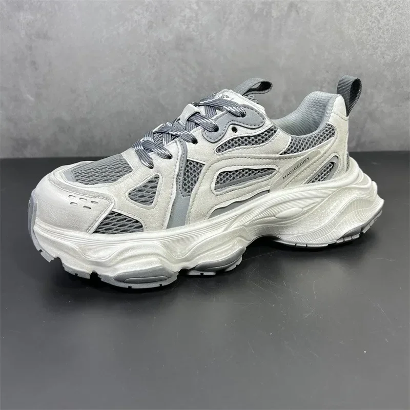 Массивные кроссовки мужские дизайнерские для бега модная повседневная сетчатая