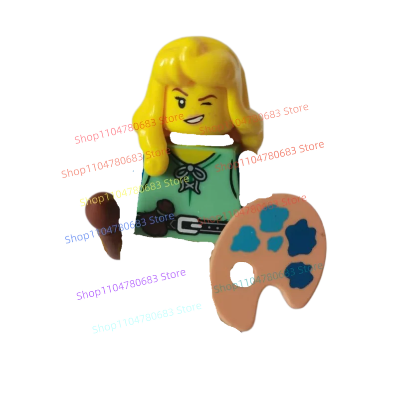 Фото Новые мини-фигурки MOC: Средневековые жители паба, художники. Сборные коллекционные игрушки, украшения, праздничные подарки. №2