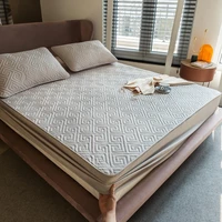 thicken quilted mattress cover double king queen size bed protector pad with elastic bed linen covers not including pillowcase