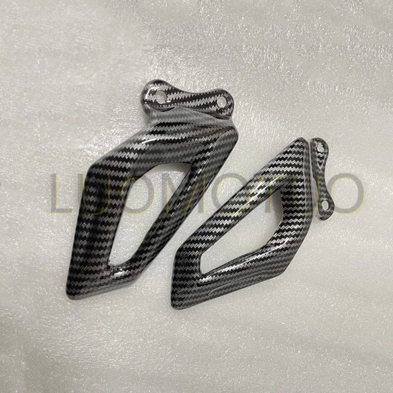 

Motorcycle parts Carbon Fiber Paint Heel Guard Fairing Foot Peg Plates Fit For BMW S1000RR S1000 RR 2019 2020 2021 2022