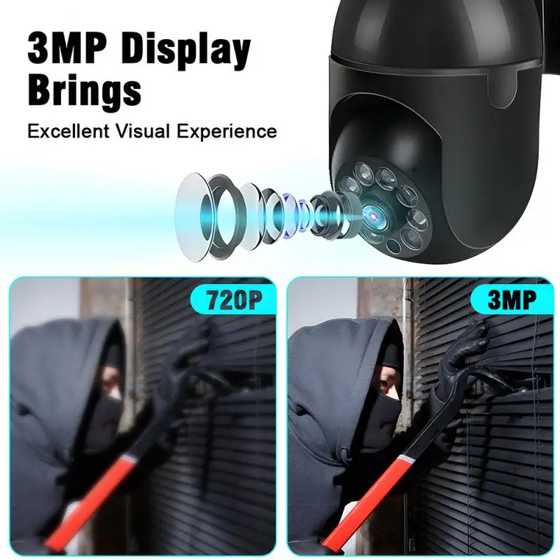 

Wi-Fi Ip-камера 2,4g5g, двухдиапазонный беспроводной моментальный снимок, закрытый замыкание, 3 Мп, Hd, Wi-Fi, радионяня, защита для всей семьи