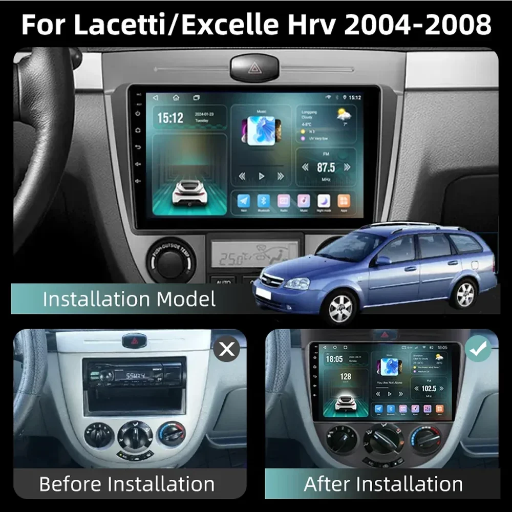 Автомобильное радио Android для Chevrolet Lacetti J200 Buick Excelle Hrv 2004-2008 Carplay 2DIN стерео автоаудио