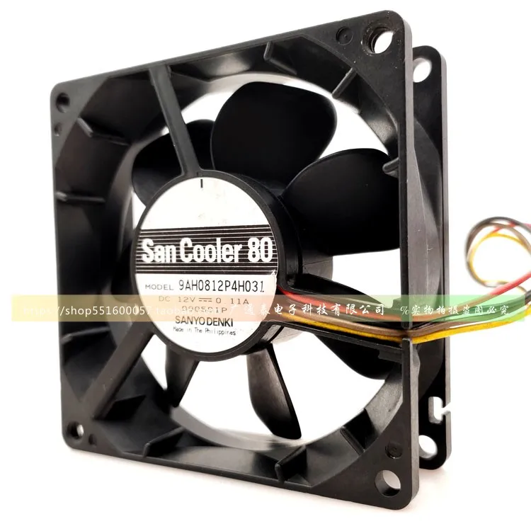 Sanyo 9AH0812P4H031 8 см 8025 12V0.11A 4-контактный ШИМ бесшумный охлаждающий вентилятор