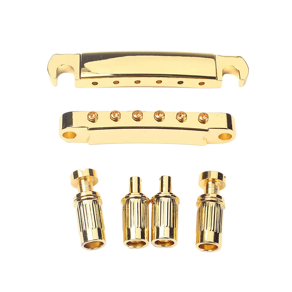 

1 Set Gold Plated Guitar Bridge Locking Tune O Matic Tom Bridge And Tailpiece Set For Lp Electric Guitar