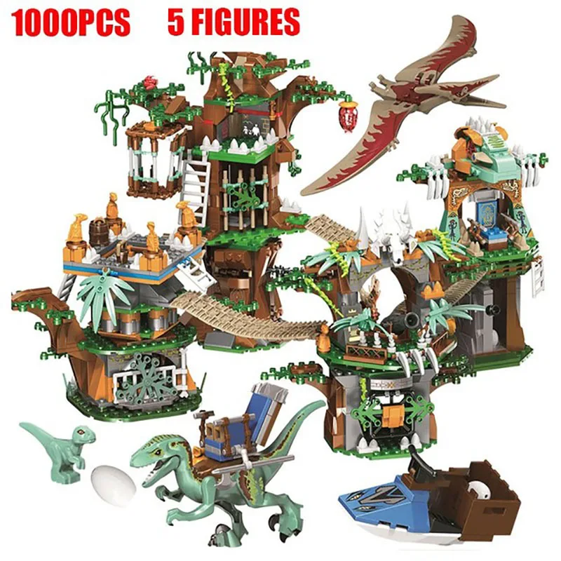 

Конструктор Парк Юрского периода, динозавр, дерево, дом, Pterosauria Велоцираптор, Чейз, наборы кирпичей, игрушки для детей, подарки