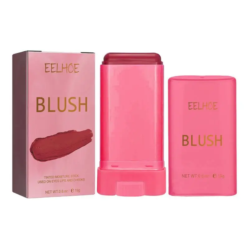 

Face Cream Blusher Makeup Stick Blusher Balm Solid Moisturizing Stick Face Cream Blusher Long-lasting Cheeks Blusher Face Makeup