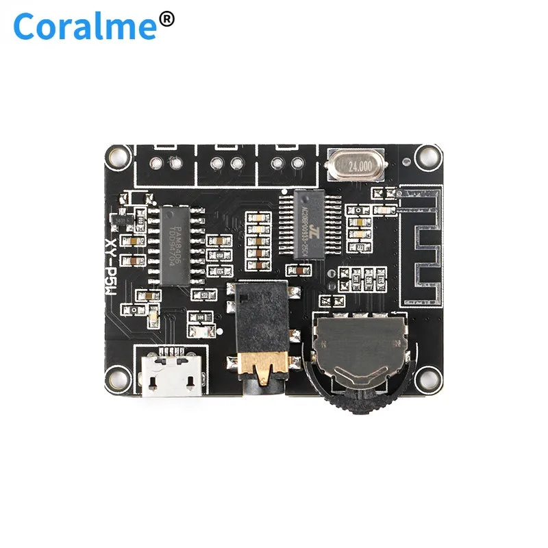 Усилитель мощности стерео звука PAM8406 5W+5W, модуль XY-P5W с Bluetooth, совместимый с Arduino Diy Kit, питание DC3.7-5V, дальность работы 15 метров.