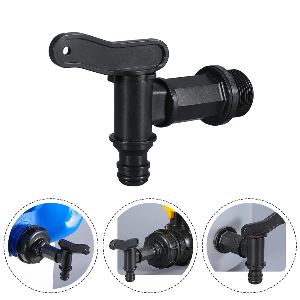 

Black Replacement IBC Barrel Water Butt Tap Plastic Adaptor Beer Home Rain Brew Tool Self Made Bucket Plastic Faucet