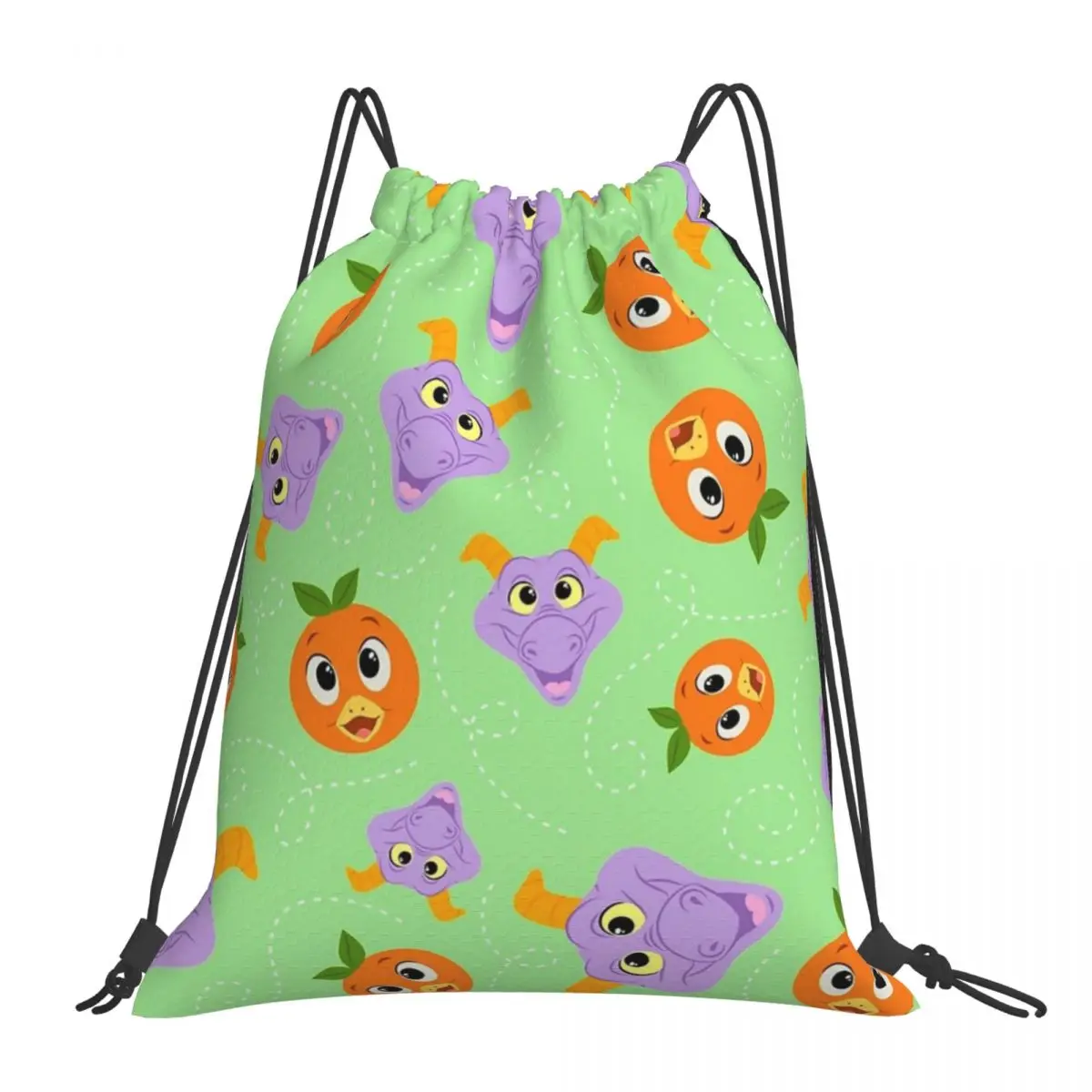 

Festival Fresh Figment And Orange Bird Backpacks Fashion Portable Drawstring Bags Drawstring Bundle Pocket Sports Bag Book Bags