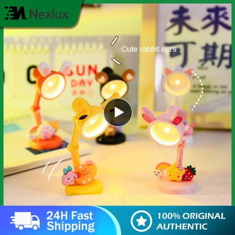 

5/8/10PCS Mini Led Night Light Desk Decor With Glue Reding Led Lamp Table Lighting Creative Cartoon Bedroom Sleep Lamp Diy Toy