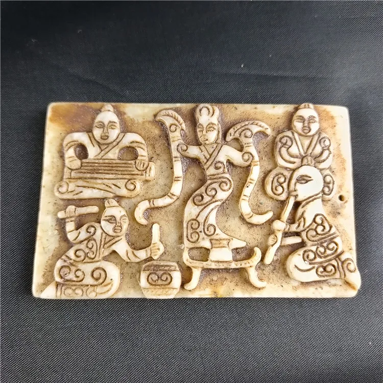 

Китайский архицированный Тибетский Xiuyu резной рельефный концертный удар, тянуть, играть и петь нефритовый бренд Xiuyu Подвеска Коллекция