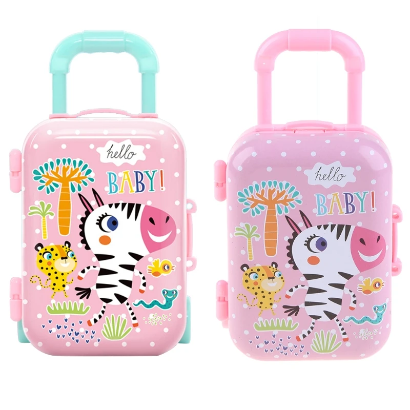 Детский набор игрушек для путешествий с интерактивной куклой, декорацией для кукольного домика, изготовленный из пластика, развивающие игрушки, портативные, декоративные. Поставка на заказ.