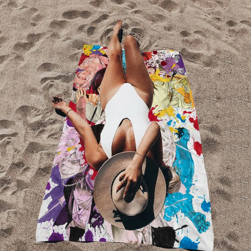 Одеяло из микрофибры Hell's Kuraku в стиле аниме быстросохнущие пляжные полотенца