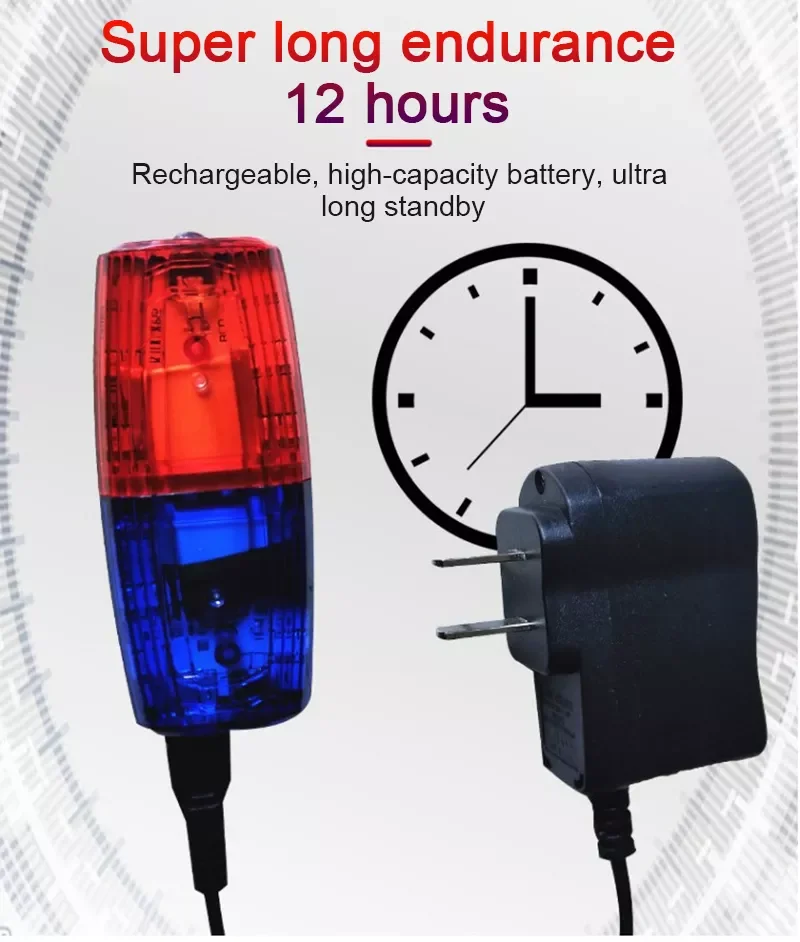 Купи Red Blue Multifunction Clip Flashing Warning Safety Shoulder Police Lights USB Charging Emergency Lamp Accessories за 239 рублей в магазине AliExpress