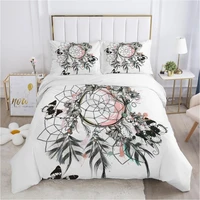 king size bedding set duvet cover set pillow case 50x70 bed linens bed cover 220x240 140x200 150200 indian feather drop ship