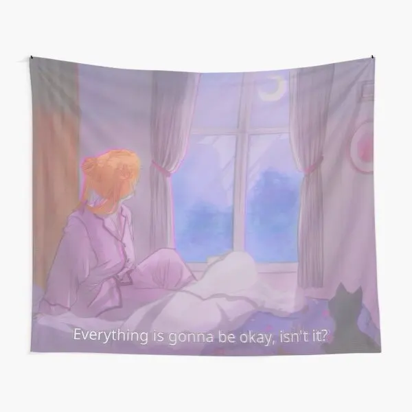 

Sailormoon, все будет в порядке, настенное одеяло для йоги в гостиной, спальне, домашнее покрывало с принтом, красивое путешествие