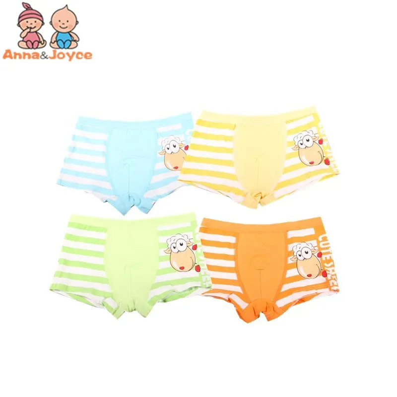 4 шт./лот трусы-боксеры для мальчиков детское нижнее белье детские трусики с