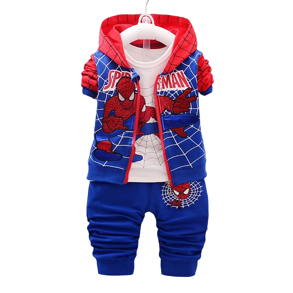 Baby Boys Superhero Clothes Set Kids T-Shirt + Short Pants Outfits Toddler Spiderman Mickey Cosplay Costumes Children Clothing