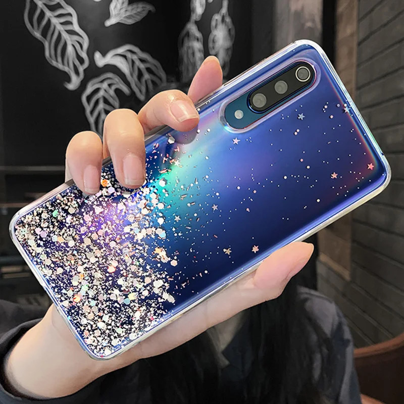 Чехол для Xiaomi Redmi Note 10 9 Pro 10s 9s 8 7 8T 8A 9A 9C POCO X3 NFC M3 F3 Блестящий блестящий чехол Mi 11T 10T 9T