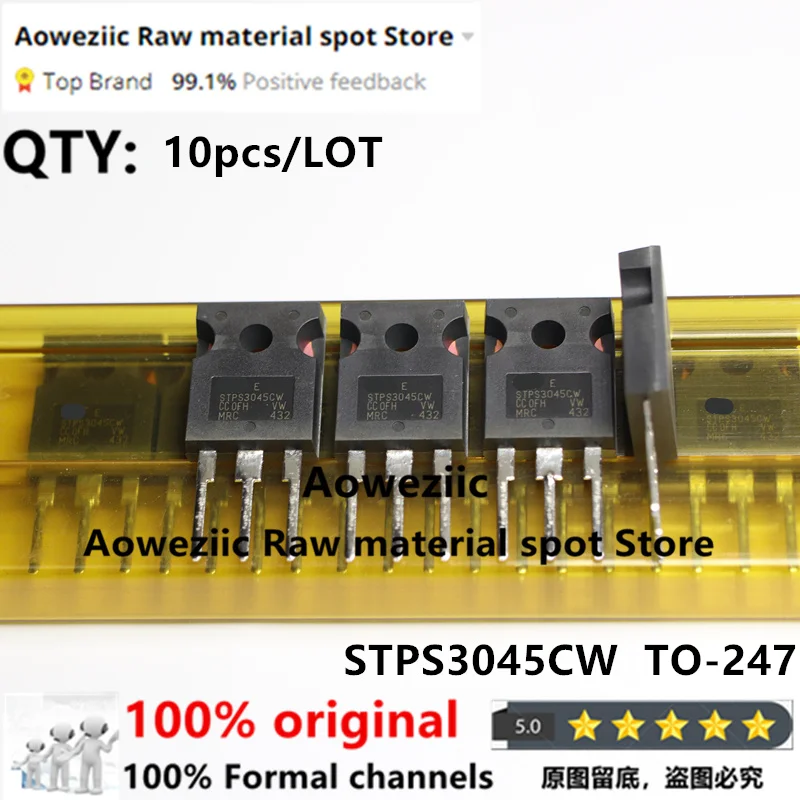 

Aoweziic 100% new imported original STPS3045CW STPS3045CWC TO-247 Schottky diode 30A/45V