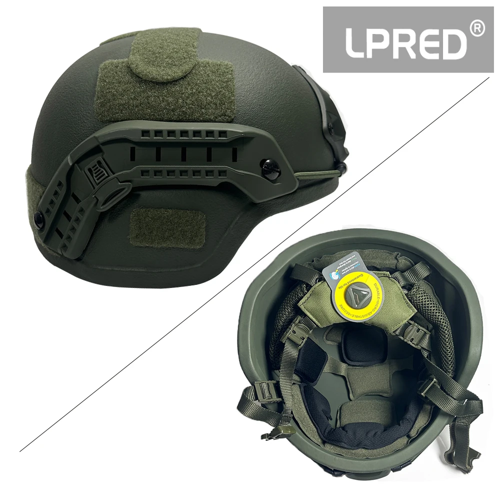   LPRED 고속 HDPE NIJ IIIA 하이컷 방탄 헬멧, MICH2000B UHMW-PE 방탄 헬멧, 2 세대 