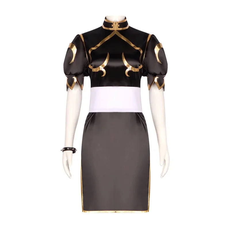 Эластичная юбка Li Chuli для косплея из игры SF roleplay голубое и черное платье женская