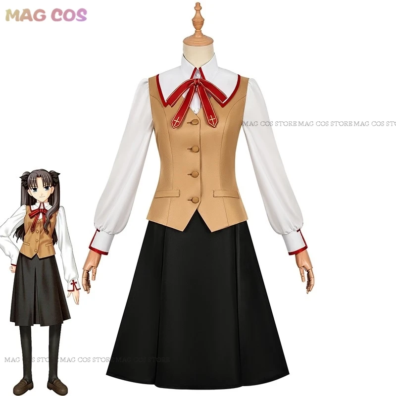 Рин Тосака аниме игра Fate/stay Night косплей костюм парик женский повседневный JK