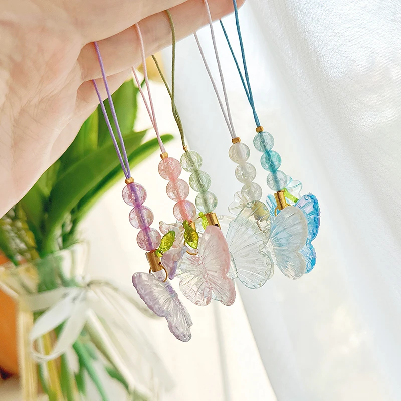 Изысканная Милая подвеска Convallaria в виде цветка бабочки для телефона бусина