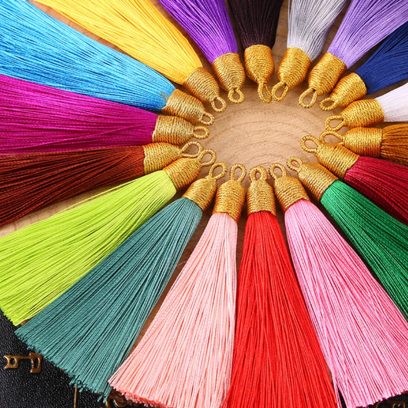 

5pcs/Lot 8cm Tassel Polyester Yarn Chinese Knot Hanging Ear Sewing Curtain Accessories DIY Bookmark Bag Fan Pendant Decorations