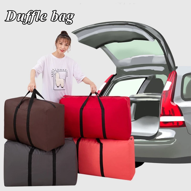 

Thicken Portable Travel Clothes Storage Bags Zipper Waterproof Designer Luggage Bag Moving House Hand Bag Moisture Proof Package