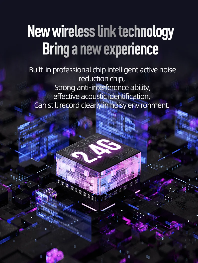 Беспроводной петличный микрофон портативный зарядный бокс для записи аудио и