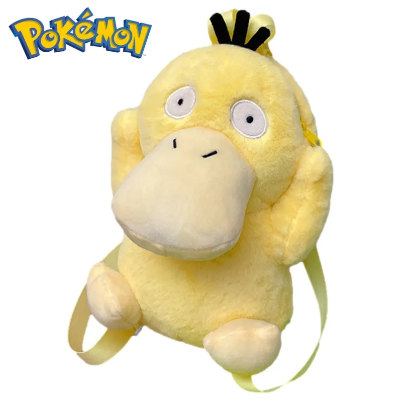 

Плюшевый Рюкзак Pokemon Psyduck, персонаж покемона из аниме Psyduck Plushie, маленький и милый детский школьный рюкзак, подарок для девочек