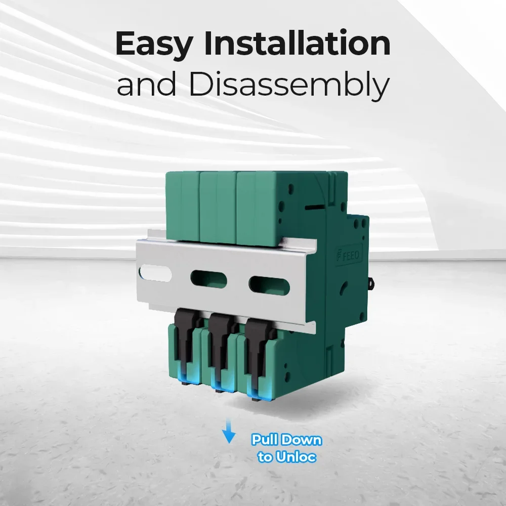 FPV-63/FFEO Новый тип дин-рейки Автоматический выключатель постоянного тока Solar MCB Mini 3P