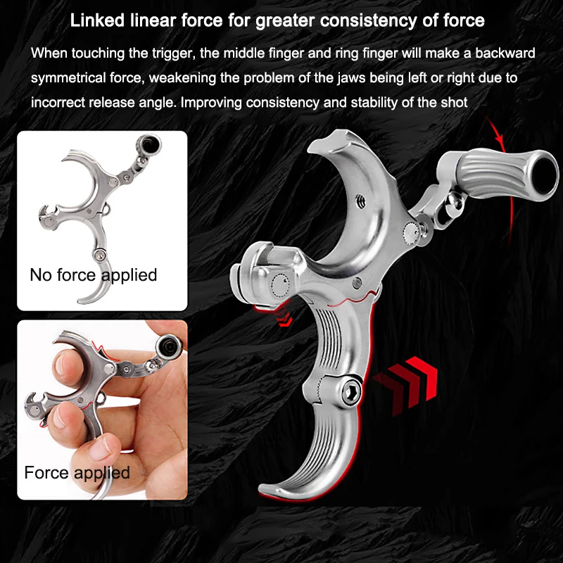 

High Carbon Steel Archery Release 3/4 Fingers Switchable Compound Bow Shooting Improve Accuracy Aids Tool Release