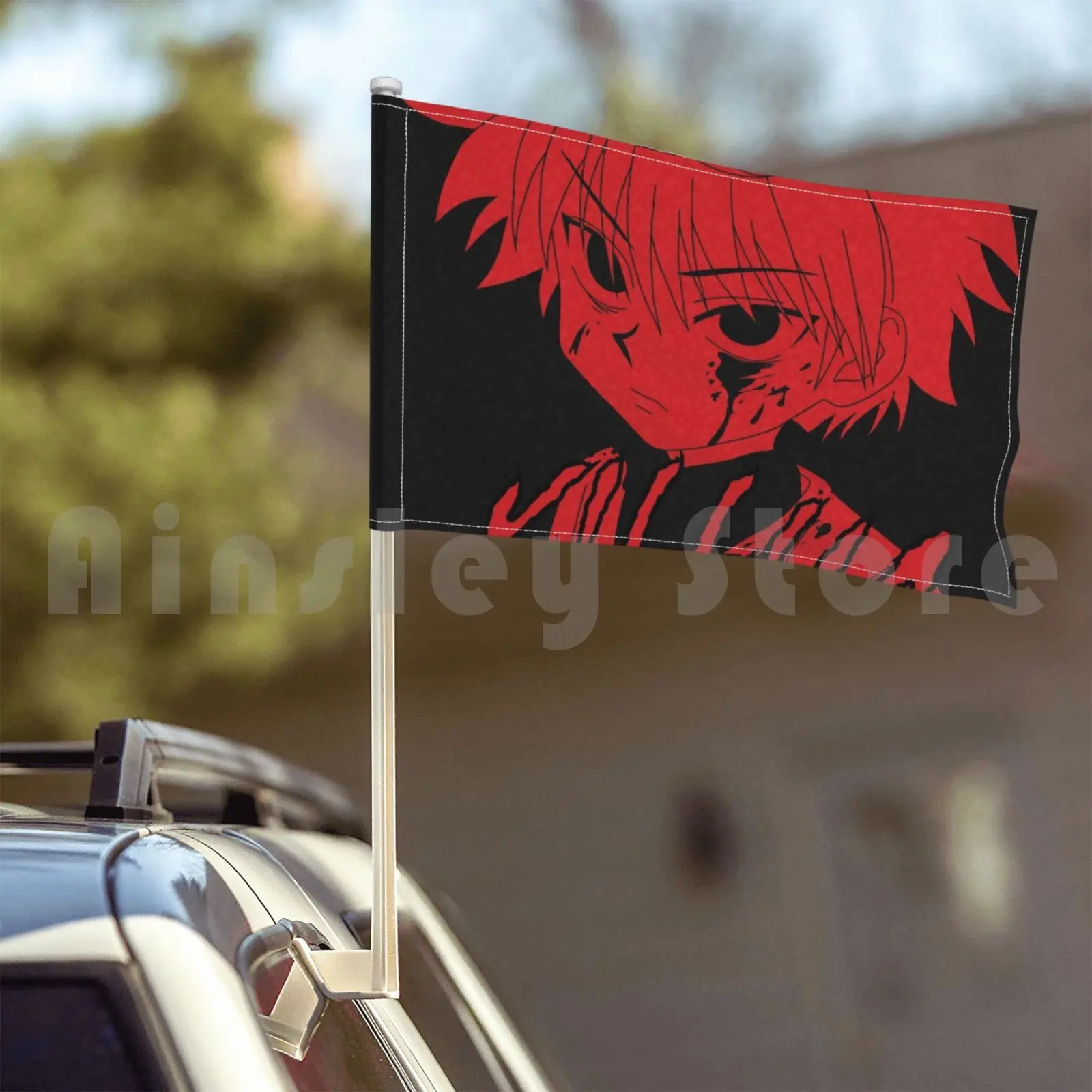 Hunter X Killua аниме флаг автомобиля смешной Hunterxhunter Hunterhunter Gon Weeb |