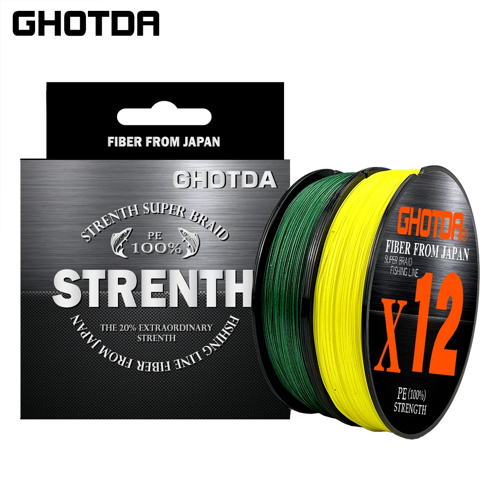 

GHOTDA 12 Strands PE Braided Wire Fishing Line 100M 0.128mm-0.47mm 22.5LB-132LB Saltwater Fishing Pesca Multifilament Fiber Line