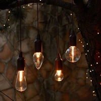 led solar string lights christmas decoration light bulb ip44 waterproof patio lamp holiday garland for outdoor garden furniture