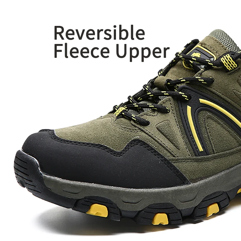 JIEMIAO Men Trekking Hiking Shoes Outdoor Climbing Mens Sport Shoes Tactical Hunting Mountain Boots Non-slip Mountain Sneakers