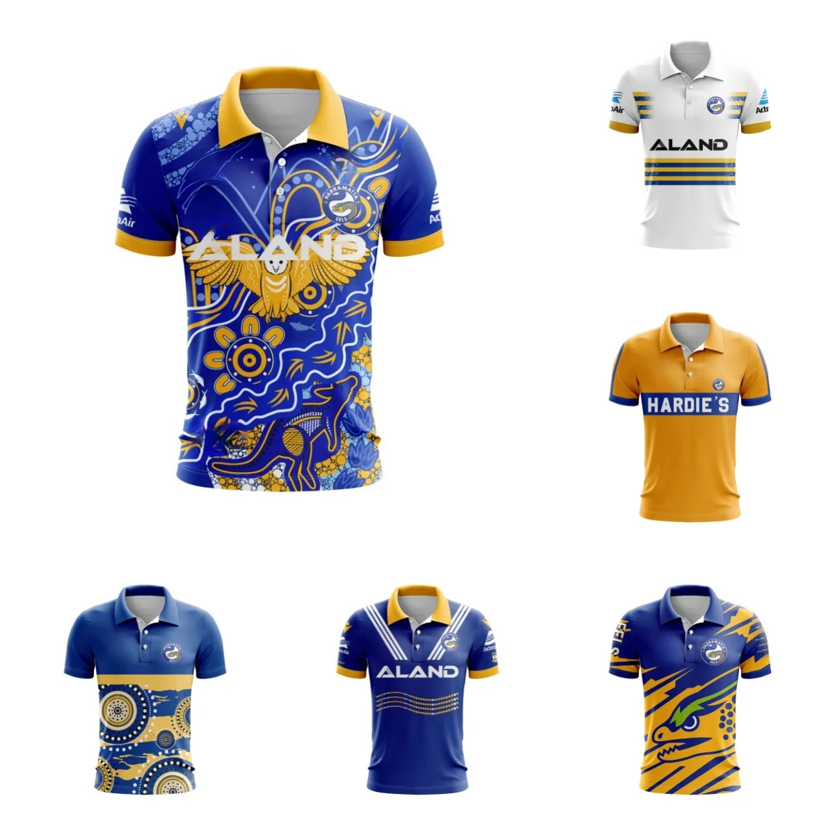 Мужская футболка Parramatta Eels 2024 Indigenous-POLO
