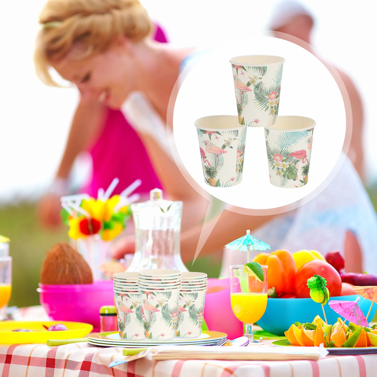 

18Pcs Cups Creative Fashion Paper Cups Paper Water Cups Disposable Cups for Party