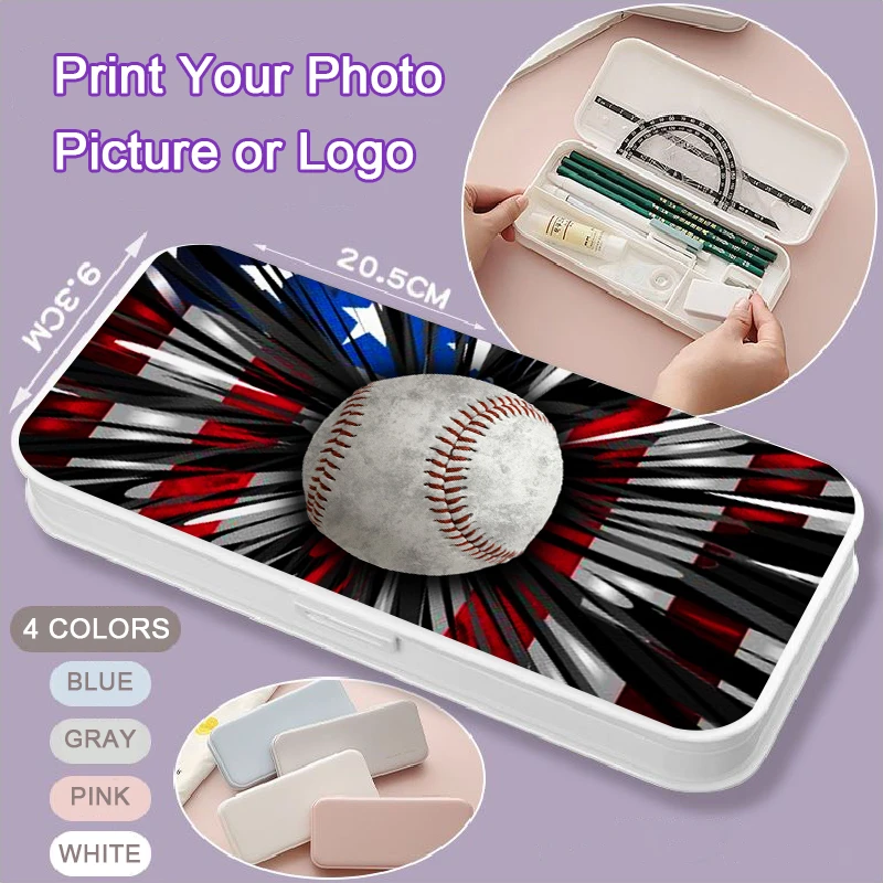 Case For Kids School With Boy Girl Photo Gifts Baseball Best Gift For Kids Teens Customized Organizer