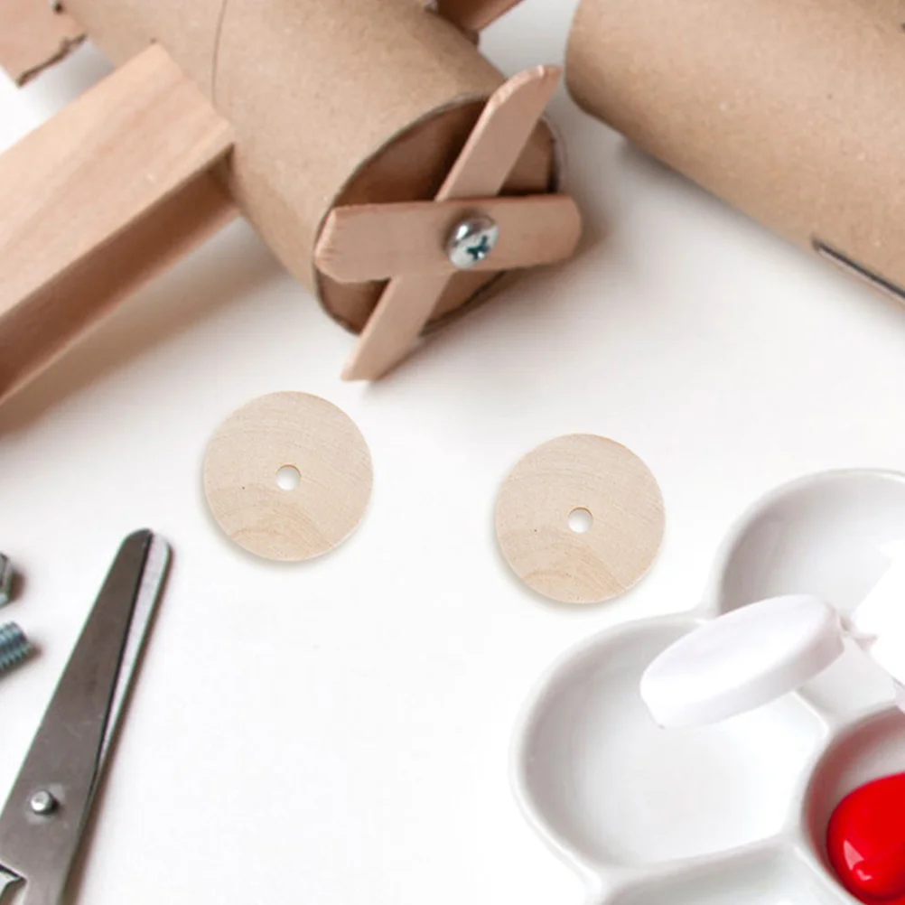 30 шт. бревенчатые колеса игрушки и оси ремесло сделай сам автомобиль детский