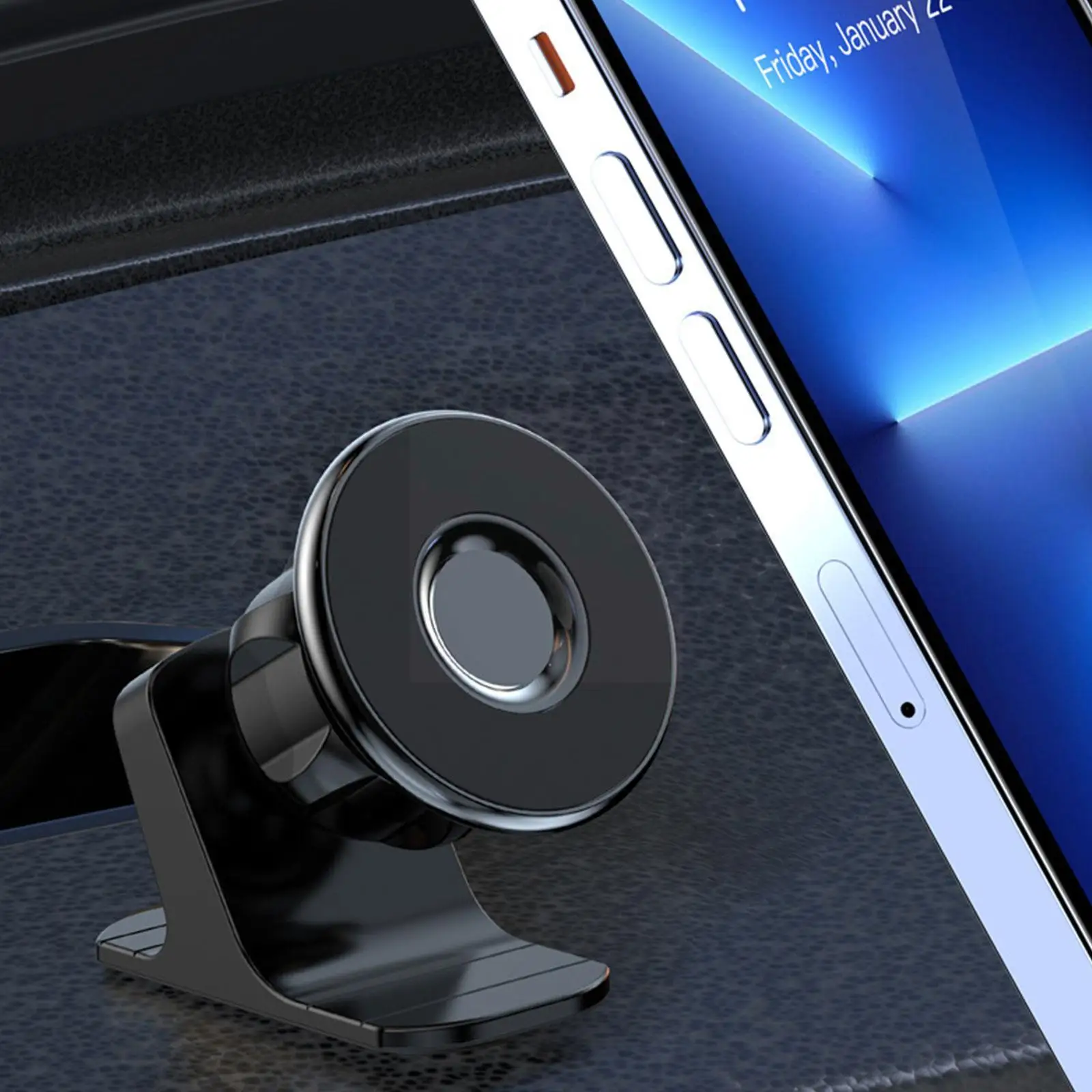 

Universal Round Magnetic Car Phone Holder Rotatable Bracket Air Car Vent Clip Adjustable Gps Holder Dashboard Stand Car Fol U2s1