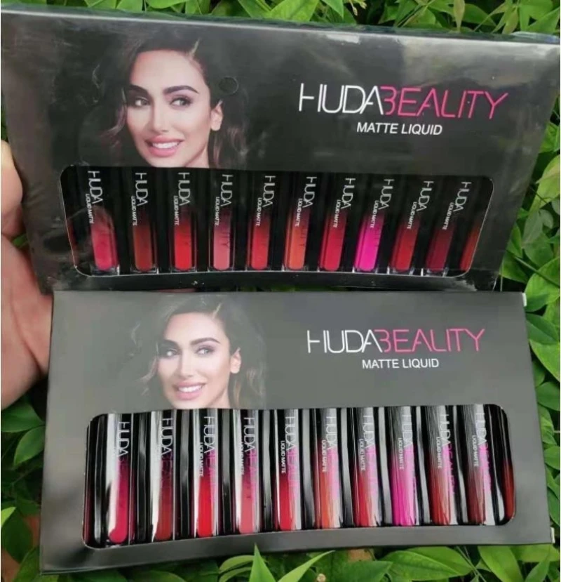 

Nude Cinnamon Light Luxury Finish Metal 12Pcs/Set Lip Gloss Mini Velvet Lipstick Set Matte Waterproof Nonstick Lipstick Cosmetic
