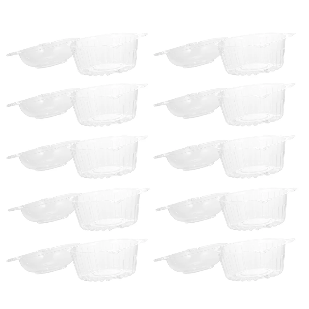 

50Pcs Transparent Durable Plastic Cake Box Baking Cake Case for Cake Shop Kitchen