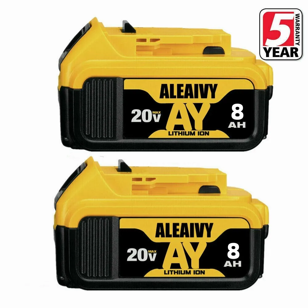 

DCB200 20V 8Ah Replaceable Li-ion Battery Compatible with Dewalt 18 Volt MAX AY Power Tools 18650 Lithium Batteries