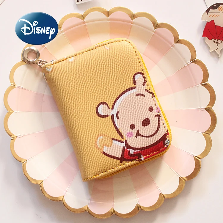 

Disney Winnie The Pooh New Style Women's Wallet Cartoon Cute Women's Mini Coin Purse PU Zipper High Quality Fashion Wallet