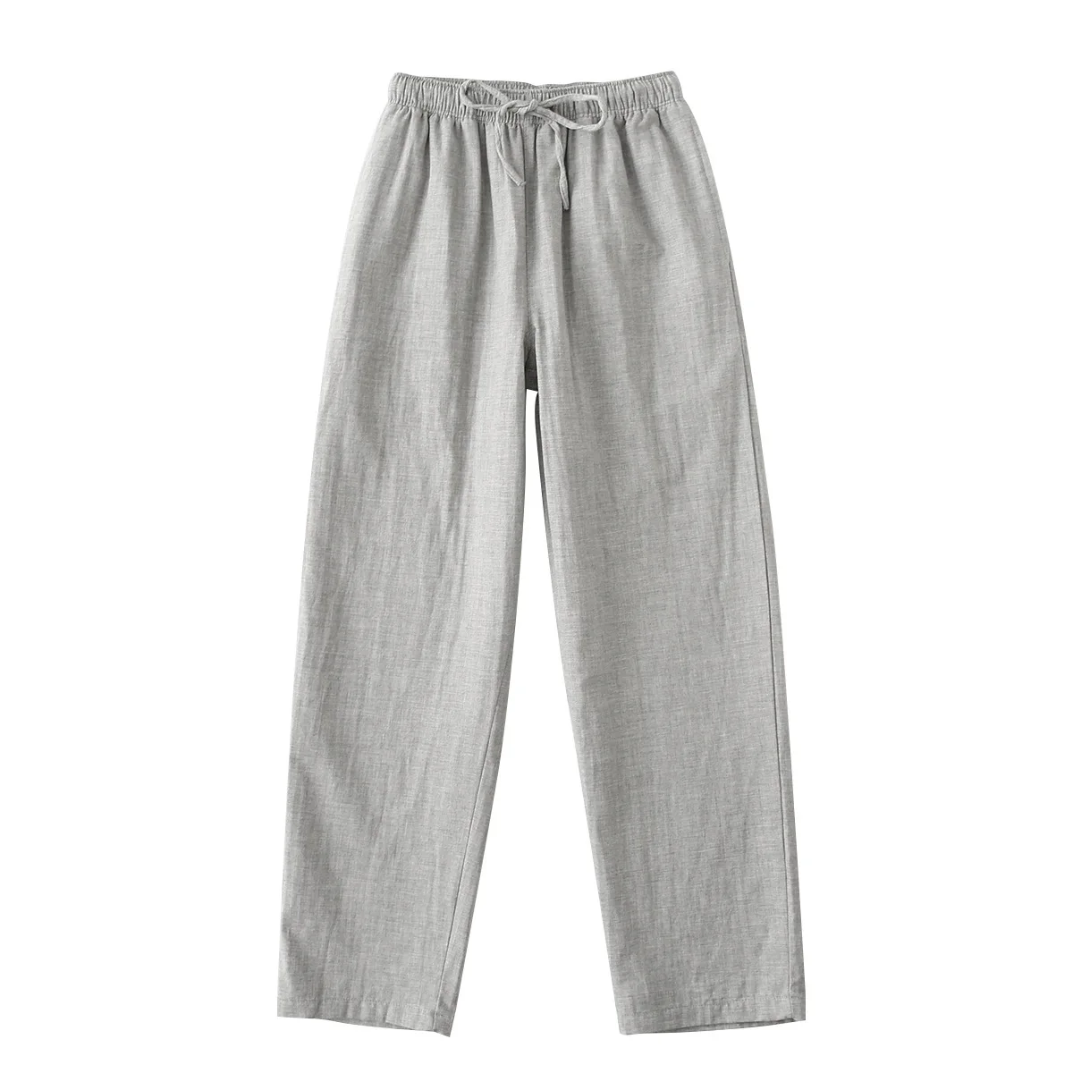 Summer Couple Pajamas Pure Cotton Double-layer Home Service Cotton Men's Pajamas Men's Models Thin Breathable and Soft Trousers